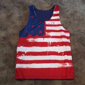 American flag tank